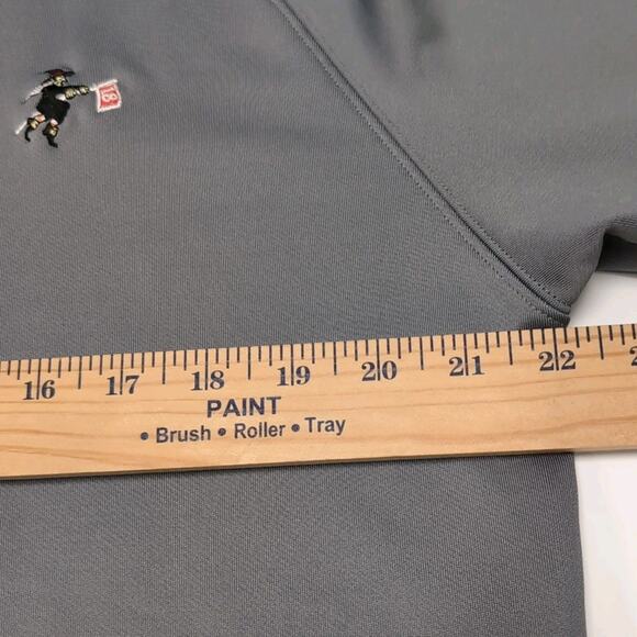 Dunning Golf 1/4 Zip Performance Pullover Mens M Gray Halloween Witch Broom READ - Picture 13 of 15